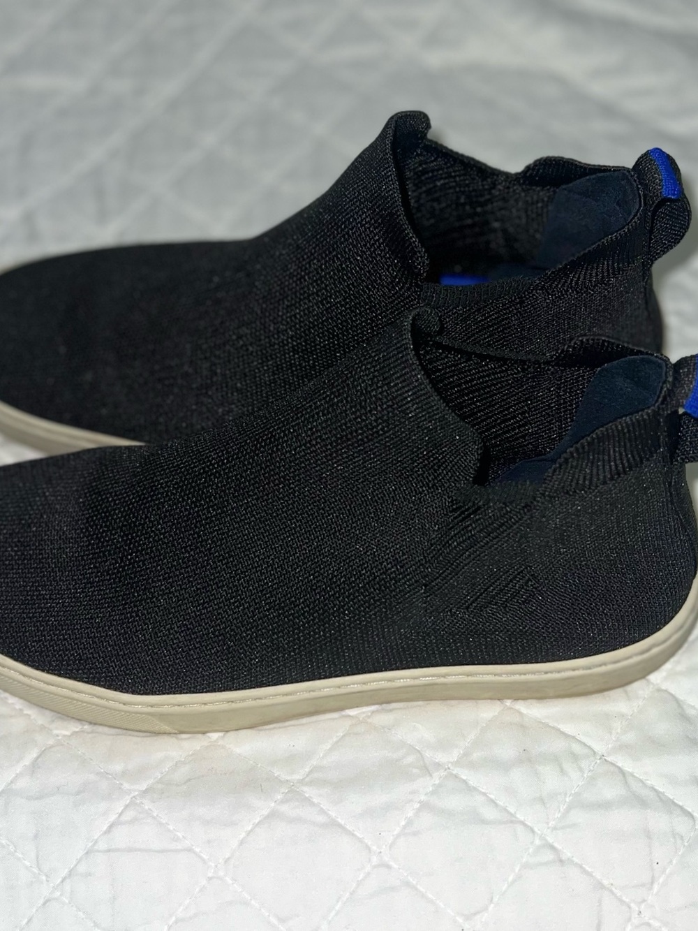 Rothy’s Black Knit Slip-On Ankle Booties Sneakers Size 8.5